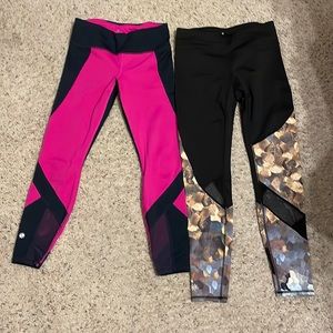 EUC lot of 2 Athleta 7/8 tights. Sz S.